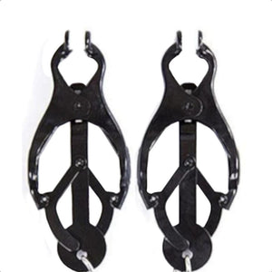 BDSM The New Black Butterfly Nipple Clamps With Chain