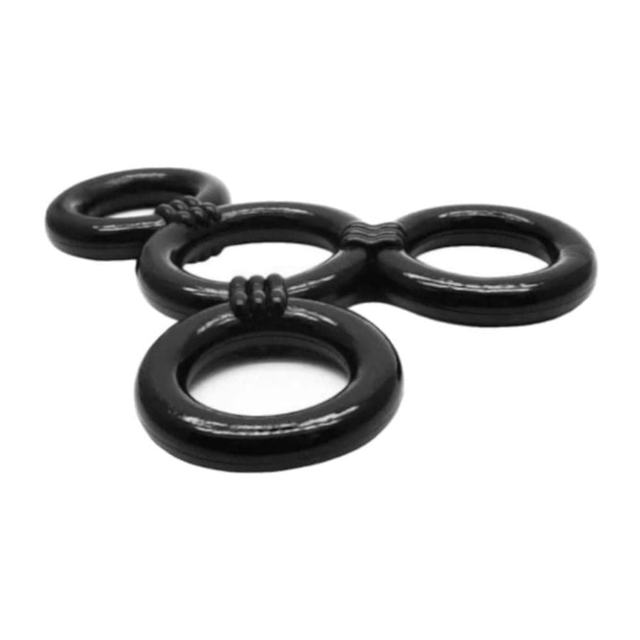 Silicone Cock and Ball Ring | Quadruple Rings BDSM product view