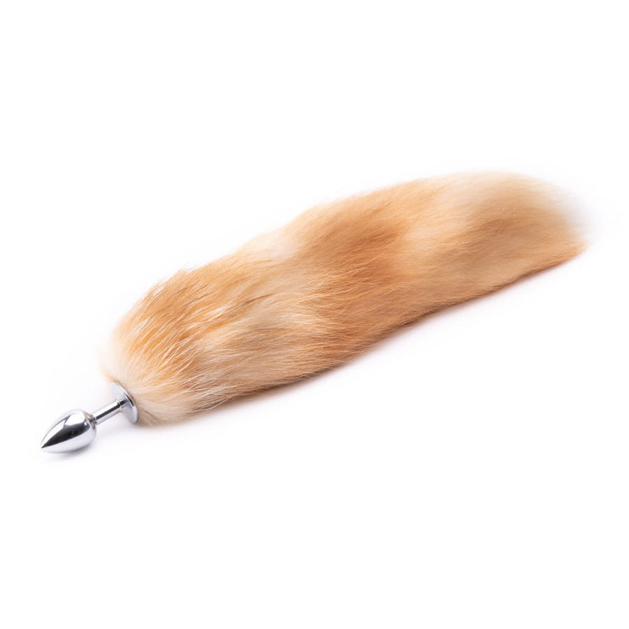 16" - 17" Fox Tail Metal Butt Plug, gallery view 5