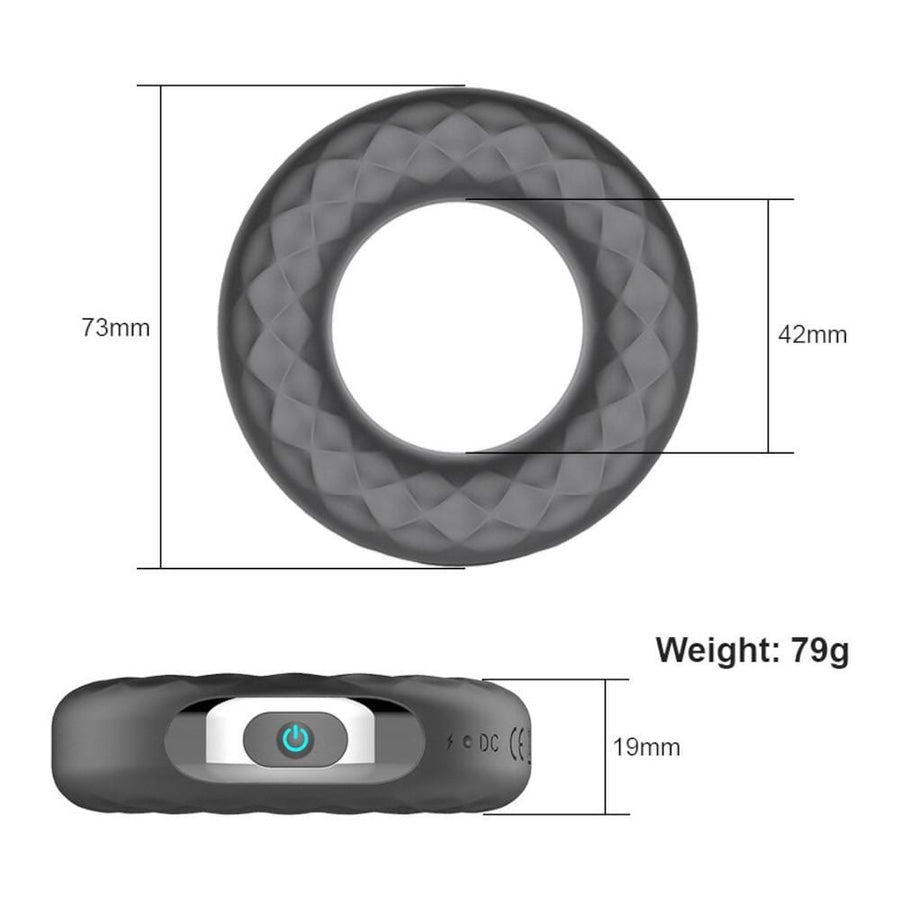 Stylish Rechargeable Vibrating Cock Ring BDSM, gallery view 8
