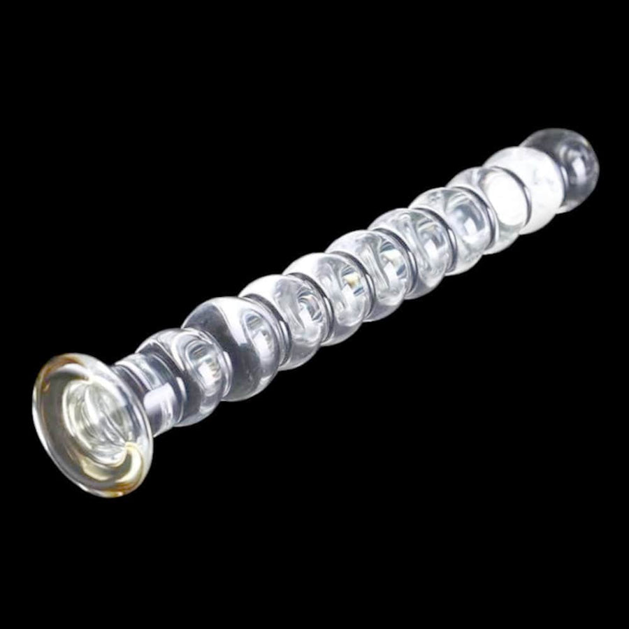 Luxurious Beaded 10 Inch Large Glass Dildo BDSM, gallery view 6