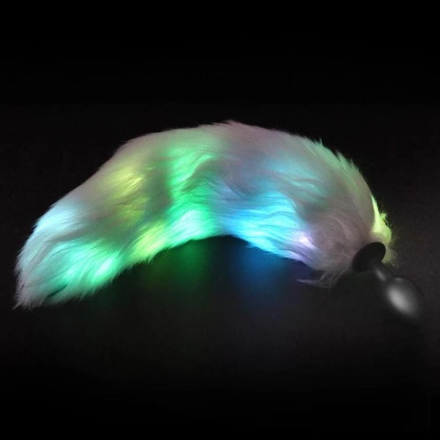 Flexible Silicone LED Fox Tail Plug BDSM, gallery view 6