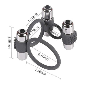 Vibrating Triple Cock Ring Erection Lock