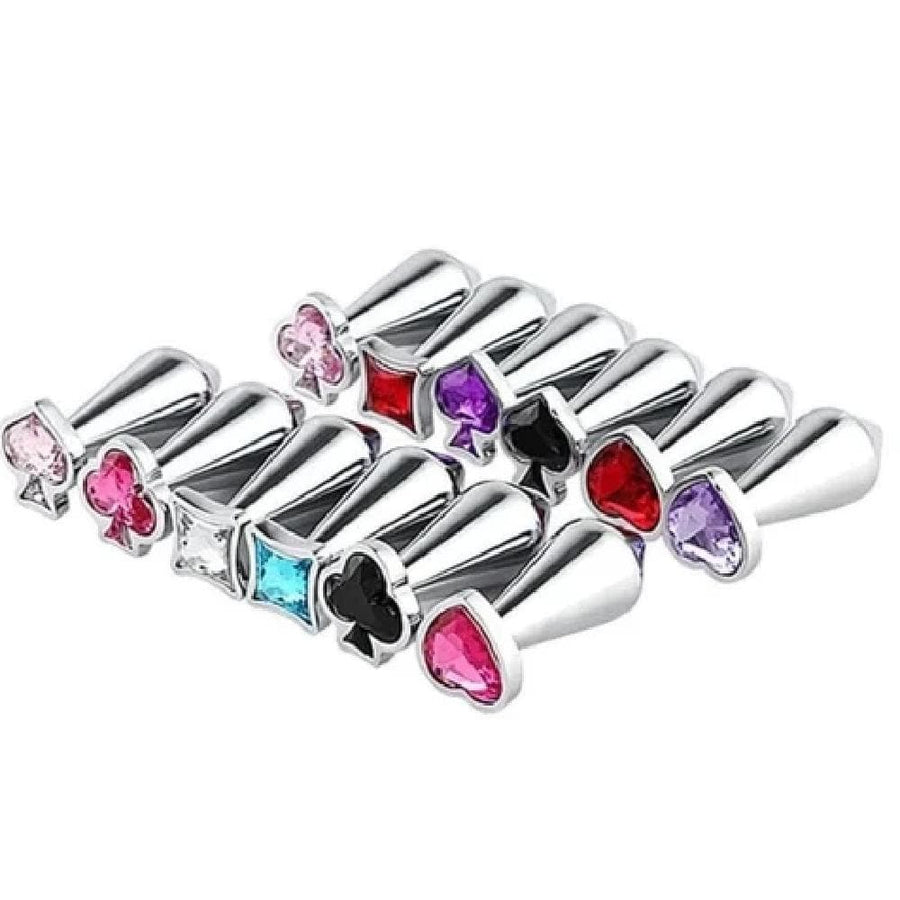 Jeweled Steel Butt Plug Flared BDSM, gallery view 2