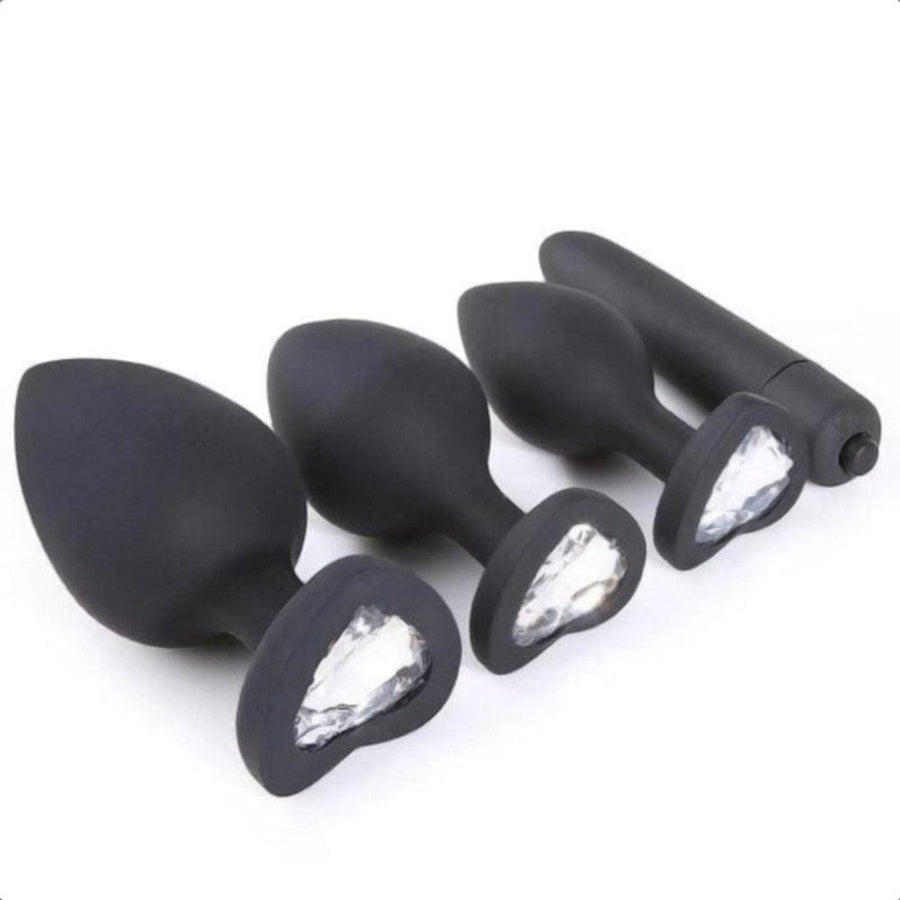 Silicone Anal Training Kit With Extra Vibrator 4pcs BDSM product view