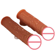 Load image into Gallery viewer, Reusable Silicone Penis Enlargement Sheath BDSM

