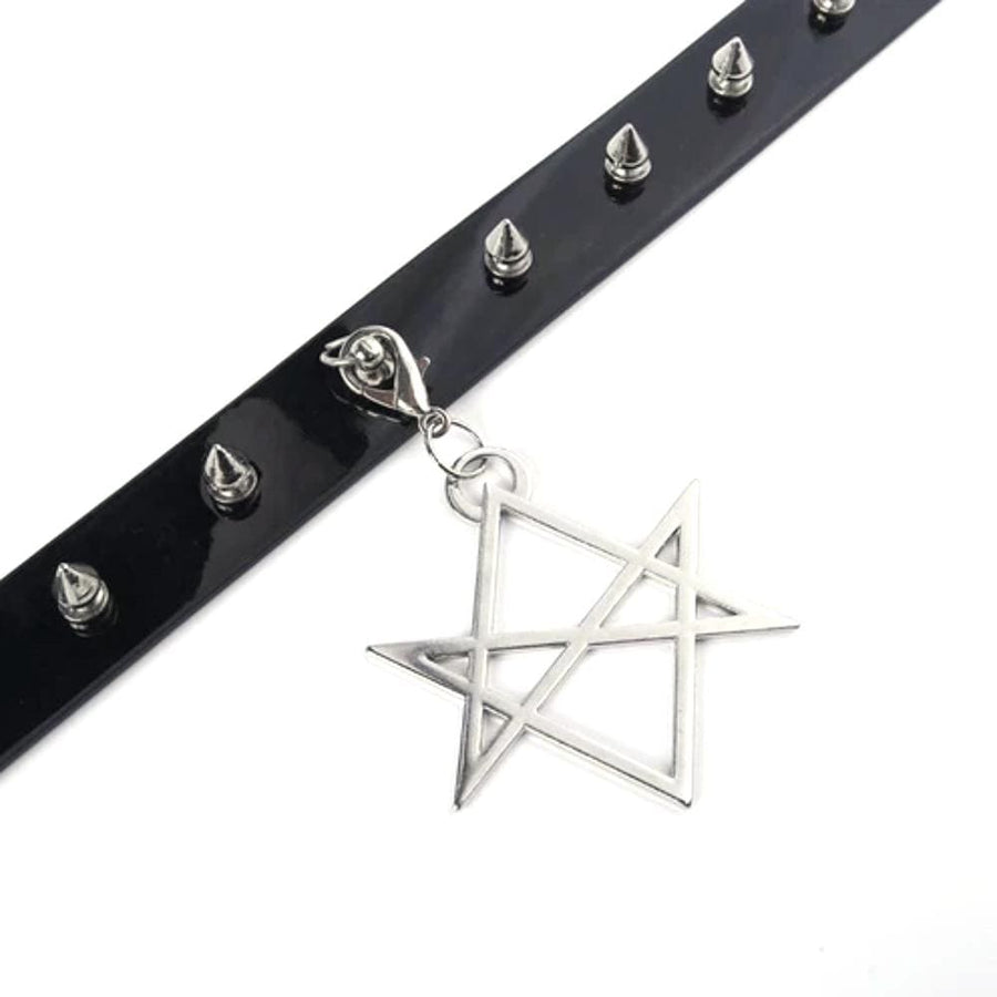 Black Gothic Talisman Pendant Collar, gallery view 5
