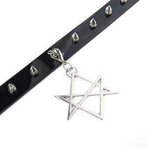 Black Gothic Talisman Pendant Collar