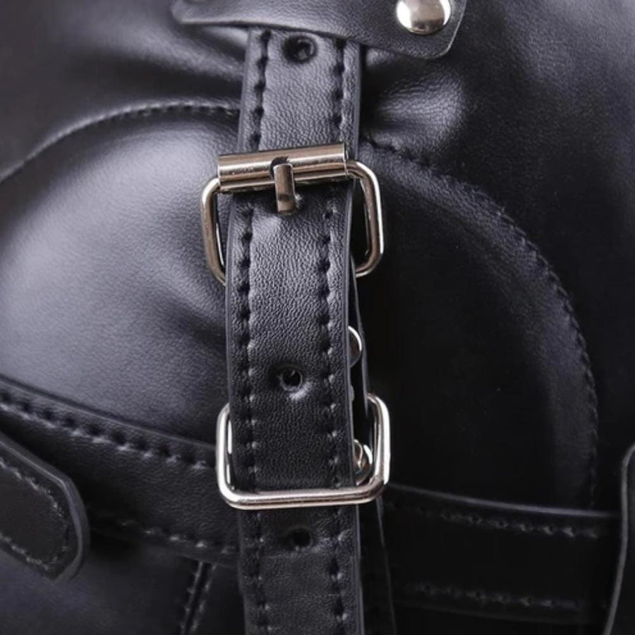 Leather Sensory Deprivation Mask BDSM, gallery view 5