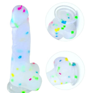 BDSM Soft Jelly Bunter Dildo mit Saugnapf und Bällen