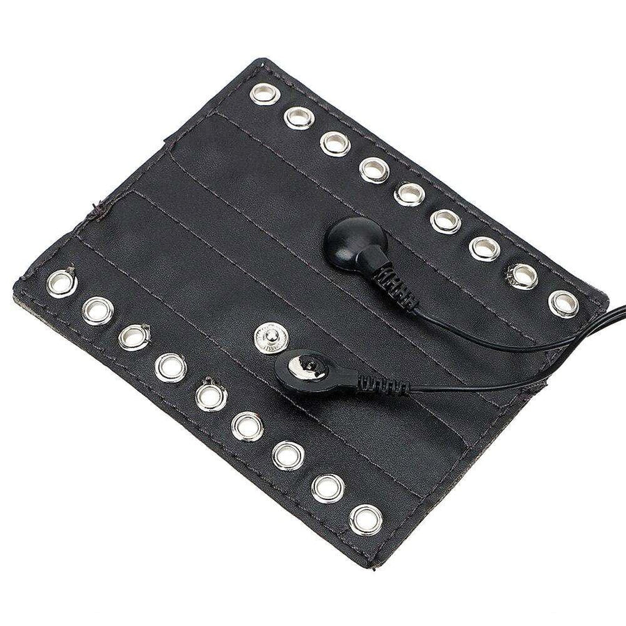 Leather Sleeve Penis Electro Torture Instrument BDSM, gallery view 5