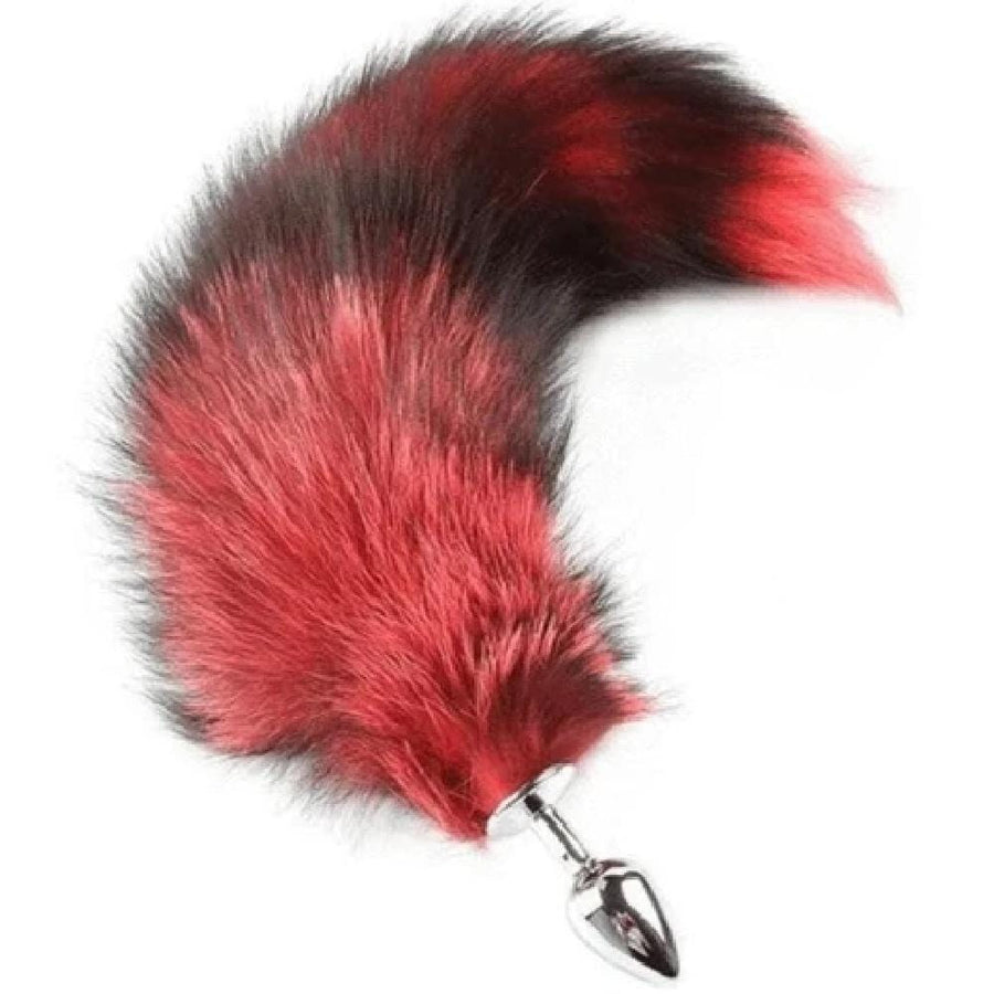 Super Fluffy and Colorful Foxy Tail Butt Plug BDSM, gallery view 5