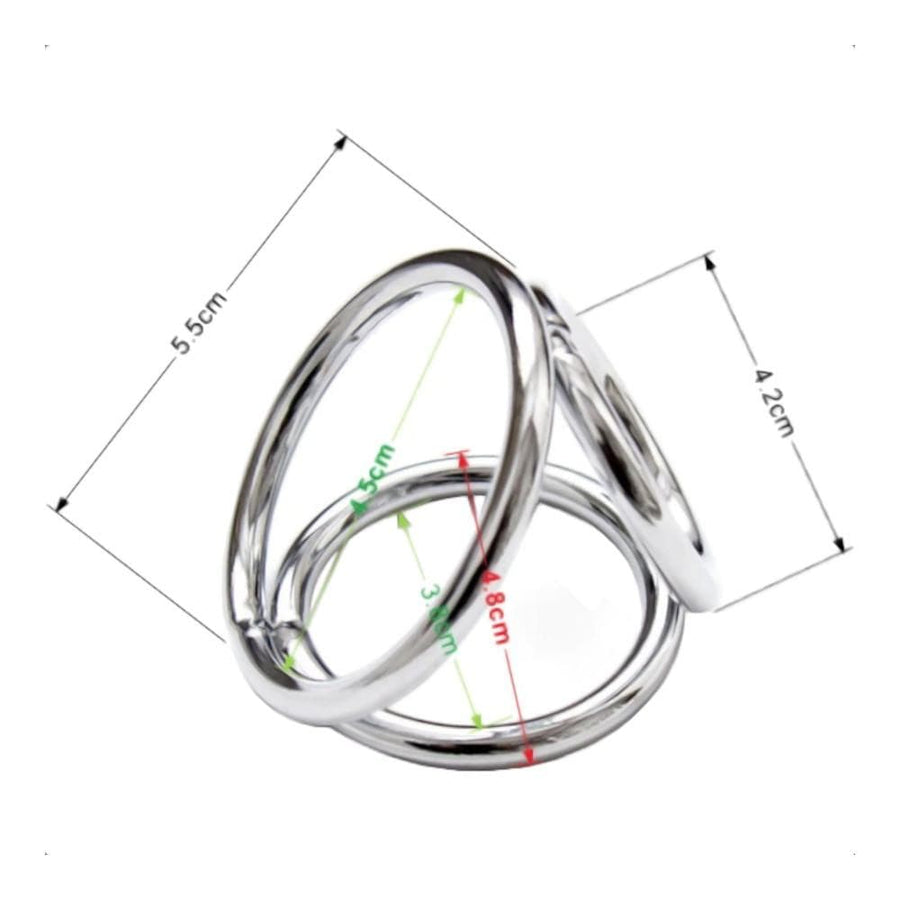 Stainless Metal Cock and Ball Ring With Nipple Clamps BDSM, gallery view 5