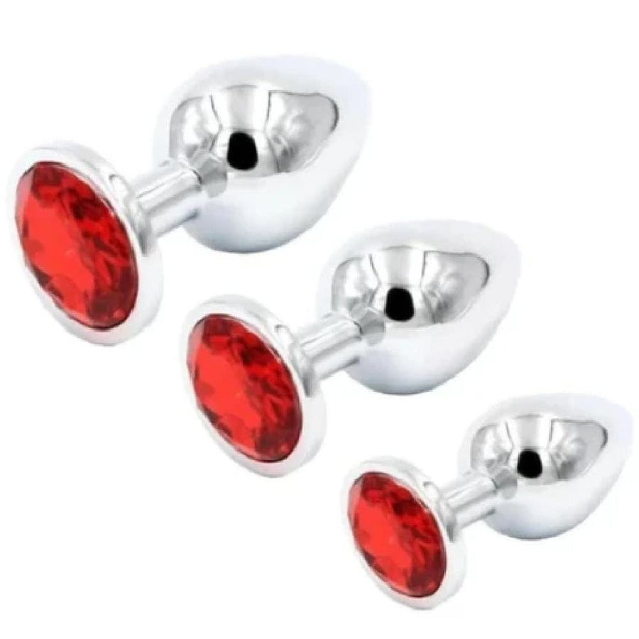 Stainless Steel Butt Plug 3pcs Set BDSM, gallery view 5