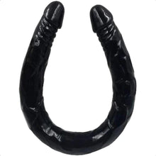 Charger l&#39;image dans la galerie, Gode ​​double noir flexible de 22 pouces BDSM
