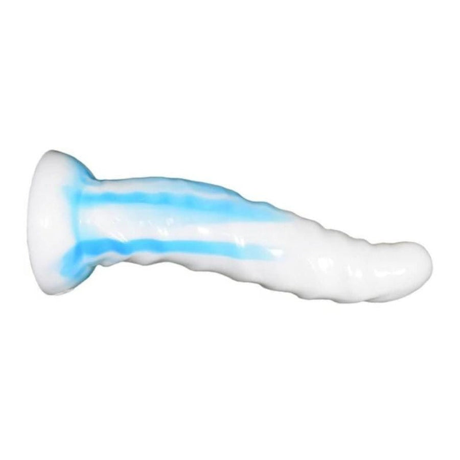 Curved White & Blue Dragon Dildo BDSM, gallery view 5