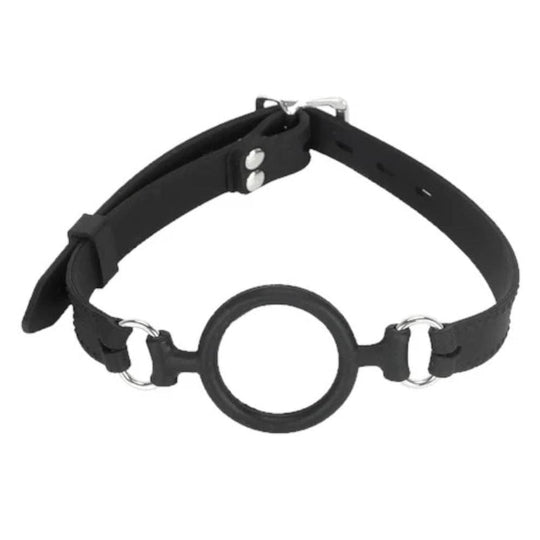 Black Silicone Ring Gag BDSM product view