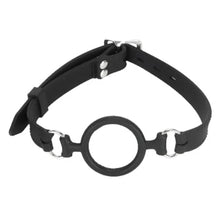 Load image into Gallery viewer, Black Silicone Ring Gag BDSM
