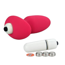 Load image into Gallery viewer, Hollow Silicone Vibrating Butt Plug 4.13 Inches Long
