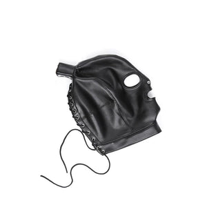 Leather BDSM Mask With Ponytail BDSM