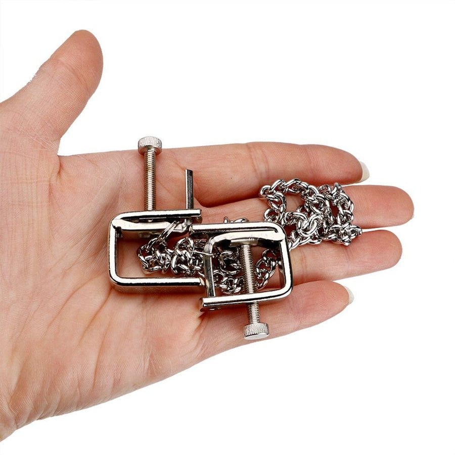 BDSM Metal Chain Adjustable Nipple Clamp, gallery view 5