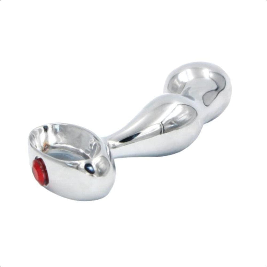 Beaded and Curvy Metal Butt Plug, gallery view 4