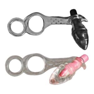 Dual Choke Cockring mit Analstimulator BDSM