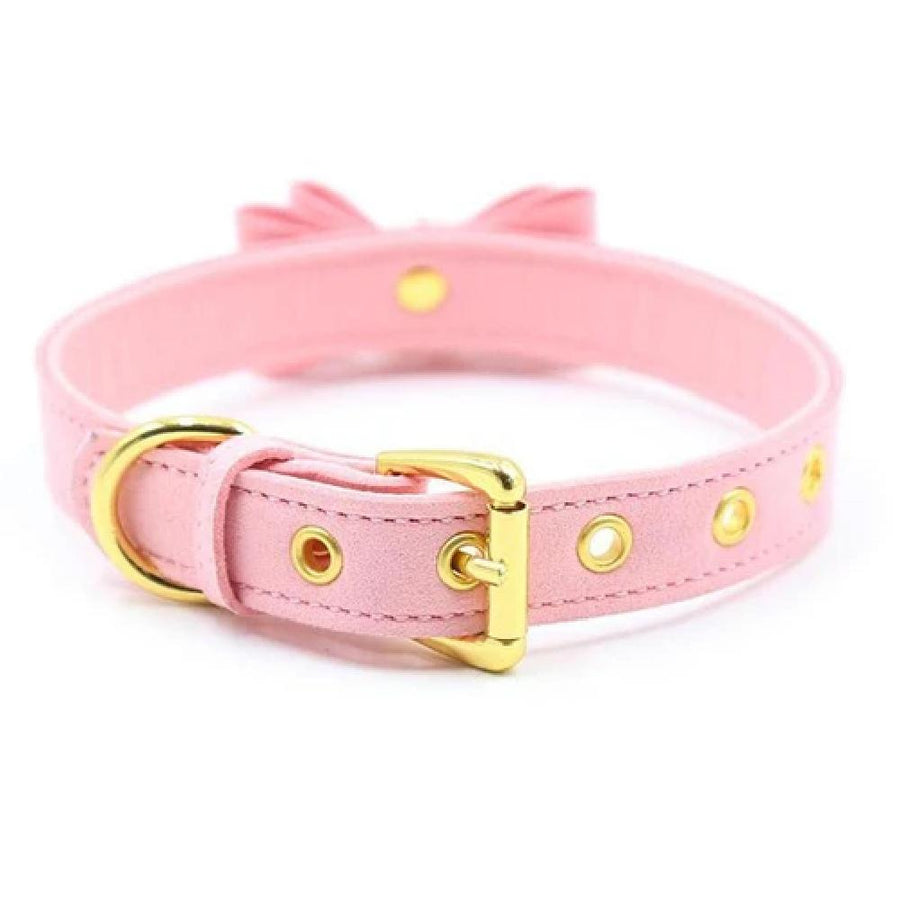 Sweet Fondle Leather Bondage Bow Tie, gallery view 6