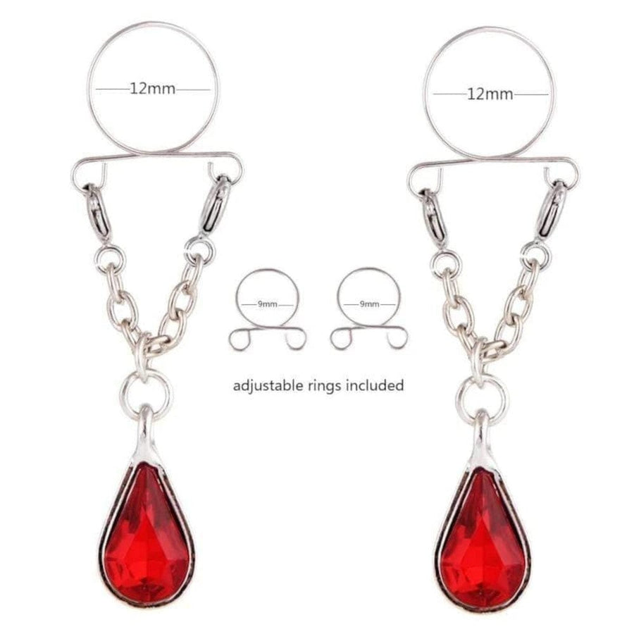 BDSM Luxury Jeweled Nipple Clamps, gallery view 6