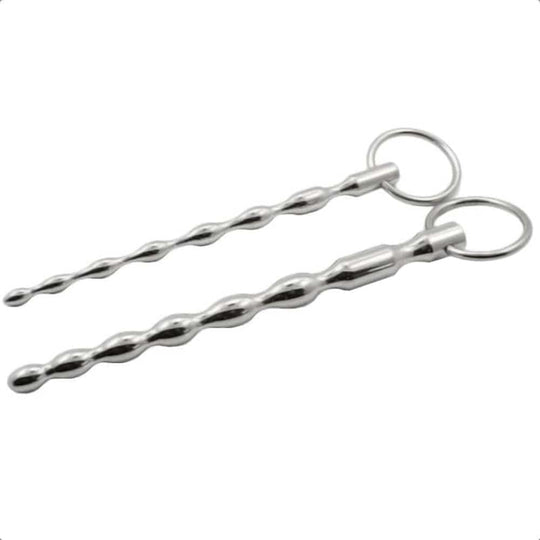 Beaded Stainless Steel Urethral Sound 2pcs Set BDSM product view