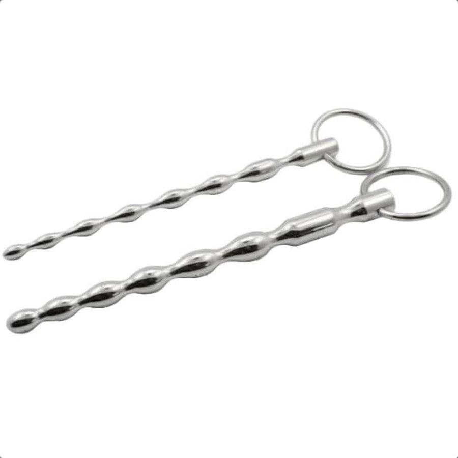 Beaded Stainless Steel Urethral Sound 2pcs Set BDSM product view