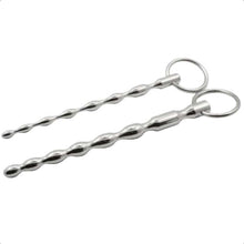 Load image into Gallery viewer, Beaded Stainless Steel Urethral Sound 2pcs Set BDSM
