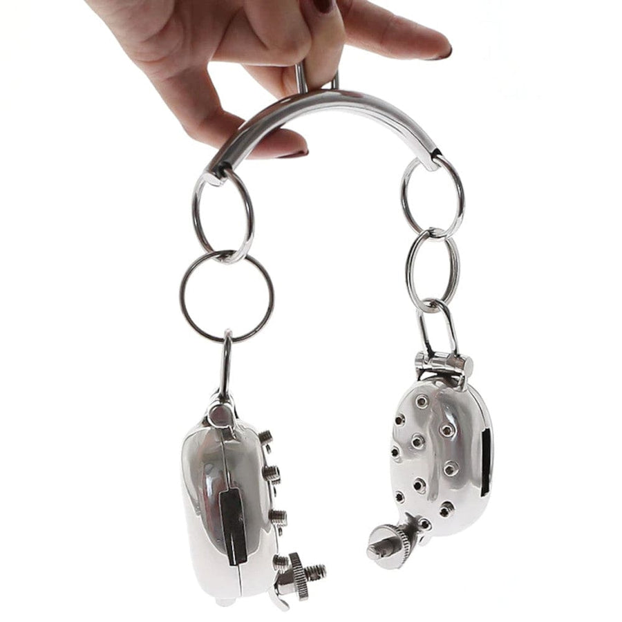 BDSM Stainless Ball Clamp Torture Device, gallery view 2