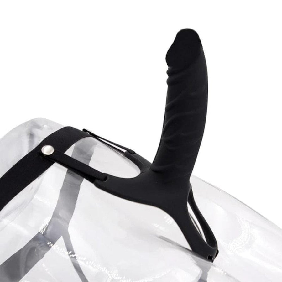Colored Hollow Dildo With Strap On Harness 6 Inch, gallery view 7