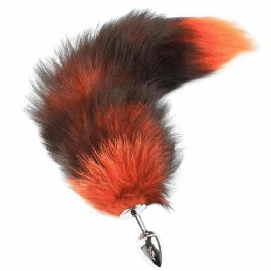 Super Fluffy and Colorful Foxy Tail Butt Plug BDSM, gallery view 6