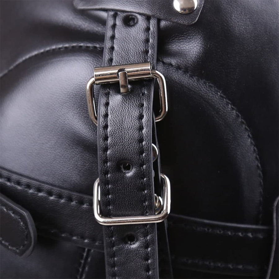 Sensory Deprivation Leather Slave Hood BDSM, gallery view 5