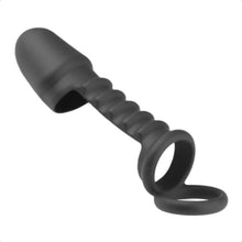 Load image into Gallery viewer, G Spot Cock Ring | Black Armor Dual Cock Ring BDSM
