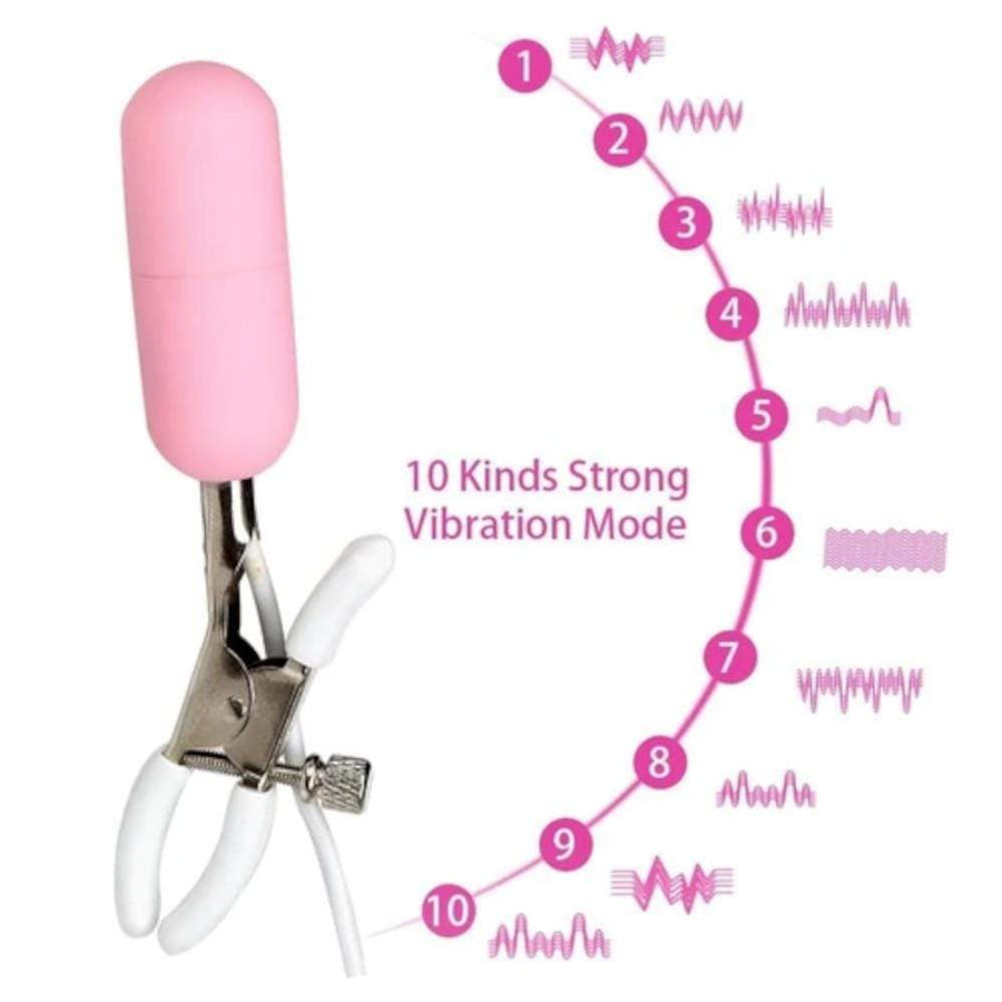 BDSM Multi-frequency Vibrating Nipple Clamps, gallery view 6