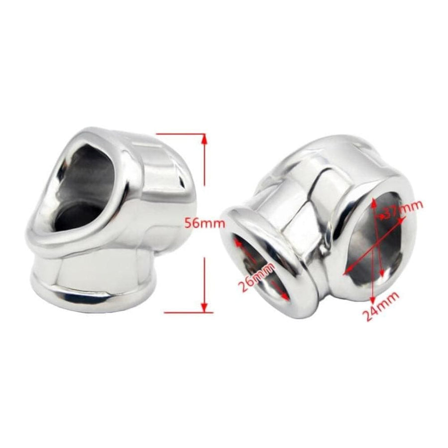 Ejaculation Stretcher Metal Cock and Ball Ring BDSM, gallery view 6