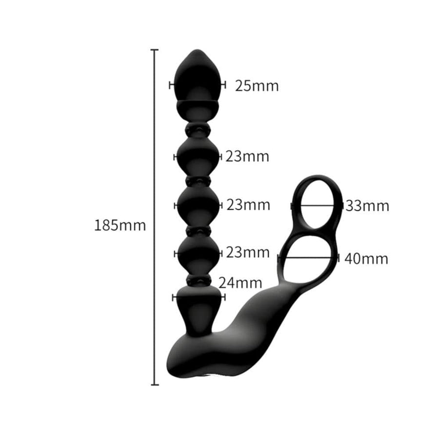 Double Lock Cock Ring Butt Plug BDSM, gallery view 5