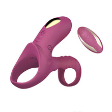 Load image into Gallery viewer, Dual Motor Stimulation Vibrating Dick Ring BDSM
