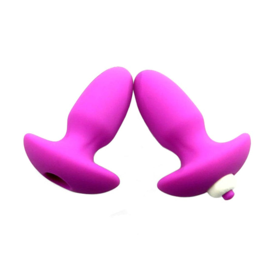 Hollow Silicone Vibrating Butt Plug 4.13 Inches Long, gallery view 6