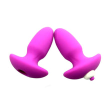 Load image into Gallery viewer, Hollow Silicone Vibrating Butt Plug 4.13 Inches Long
