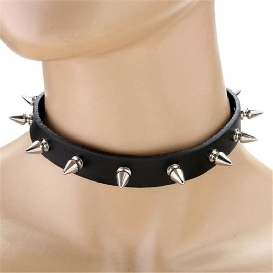 Vintage Leather Studded Collar product view