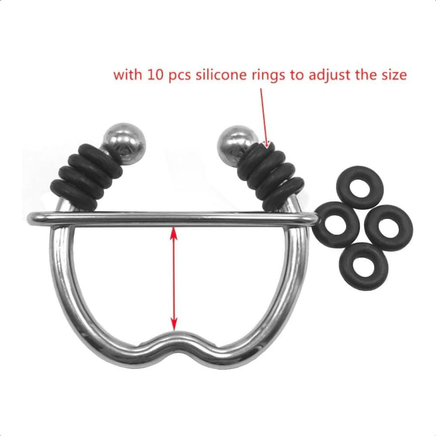 Adjustable Bondage Stainless Steel Cock Ring, gallery view 7