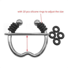 Load image into Gallery viewer, Adjustable Bondage Stainless Steel Cock Ring
