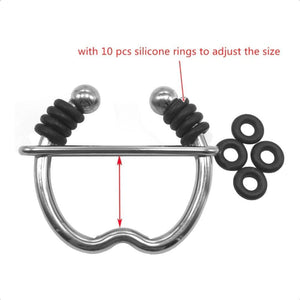 Adjustable Bondage Stainless Steel Cock Ring