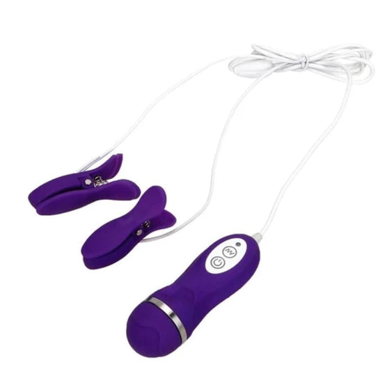 BDSM Foreplay Ally Vibrating Nipple Clamps product view