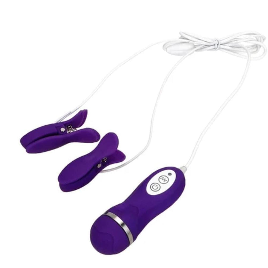 BDSM Foreplay Ally Vibrating Nipple Clamps product view