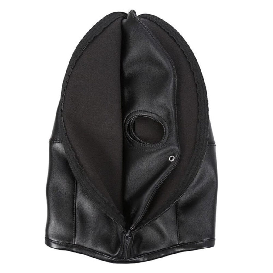 Full Leather Sensory Deprivation Hood BDSM, gallery view 6